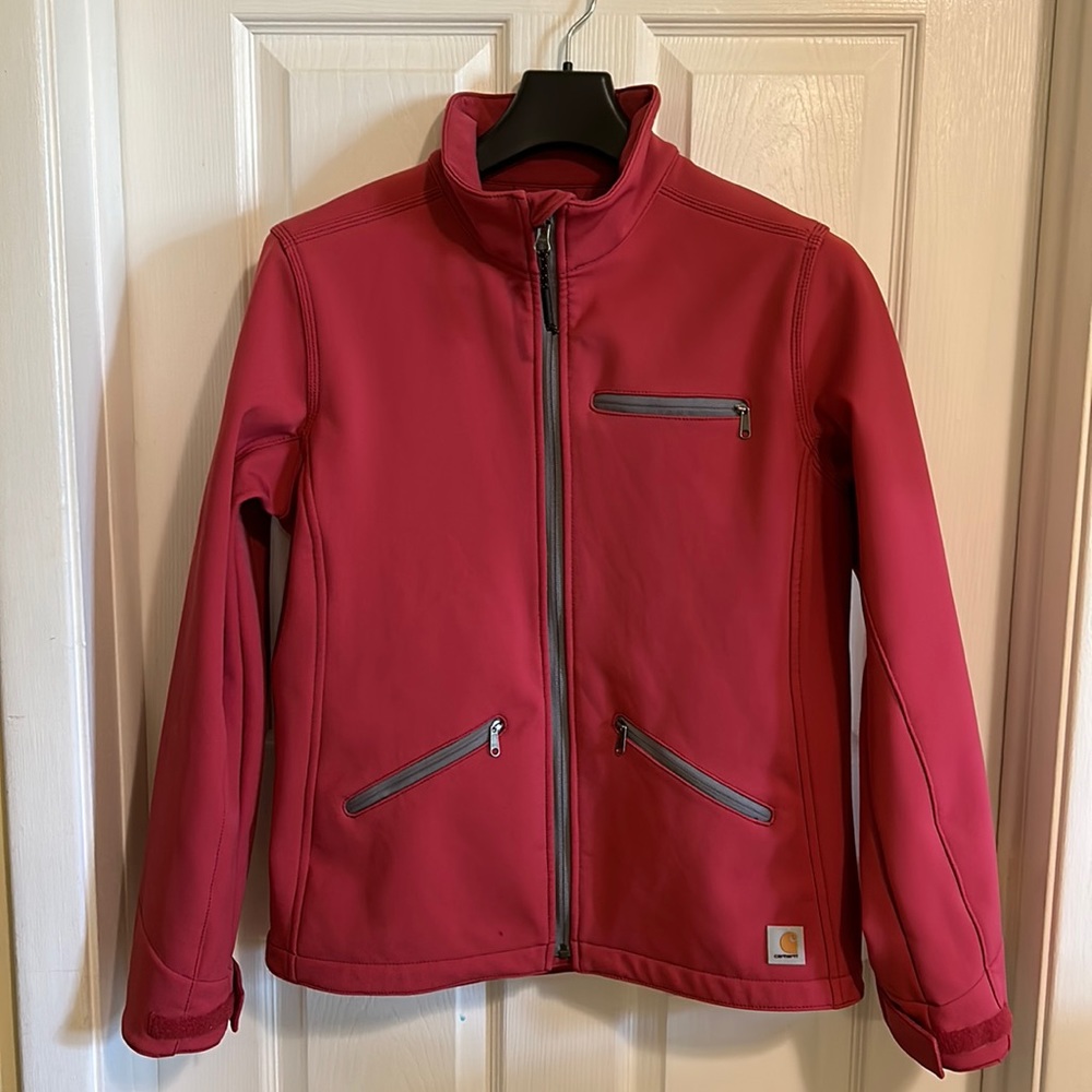 CARHARTT  Women's Pink Soft Shell Nylon/Poly Lined Jacket!